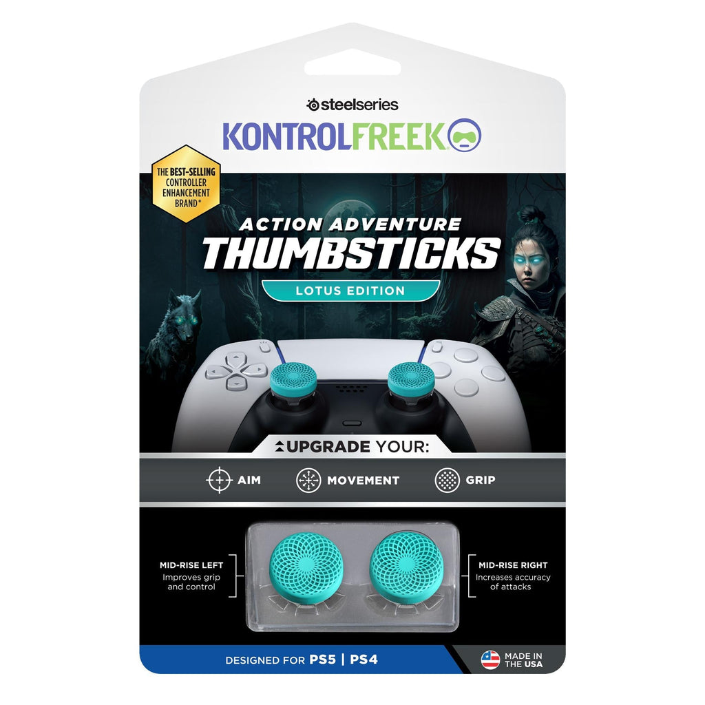 KontrolFreak Action Lotus (Teal Blue/Clear) Kit for PlayStation