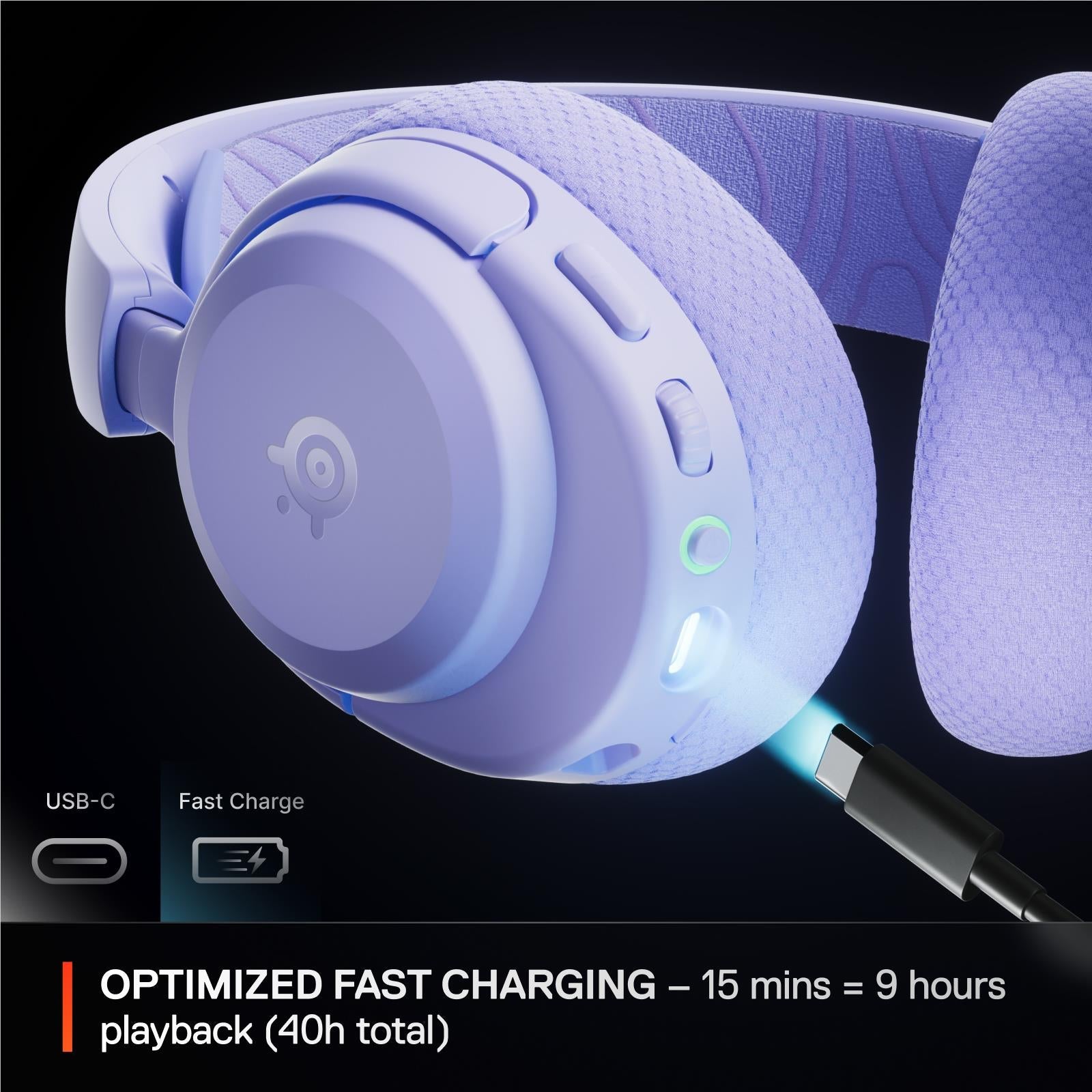 SteelSeries Arctis Nova 3P Wireless Multi-Platform Gaming Headset (Lavender)