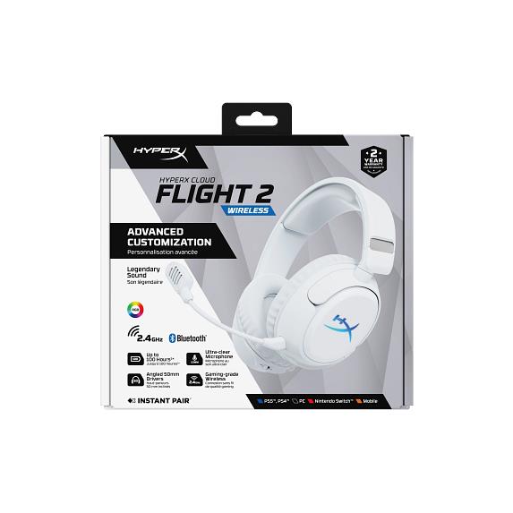 HyperX Cloud Flight 2 Wireless Gaming Headset (White)