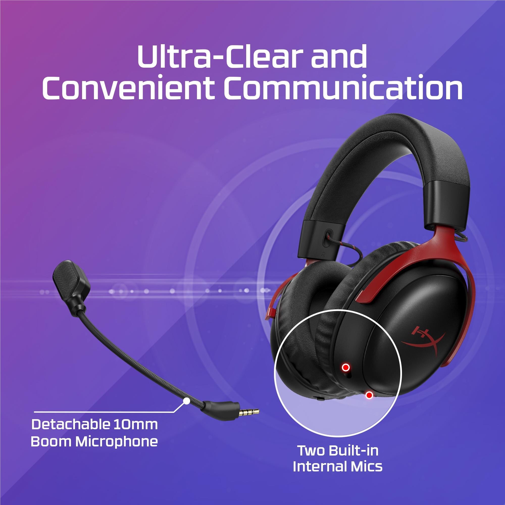 HyperX Cloud III S Wireless Gaming Headset (Black/Red)